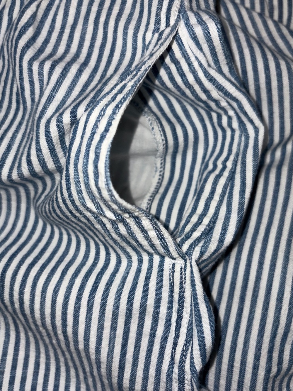 Madewell Blue and White Striped Button-Front Midi Skirt - Picture 5 of 9